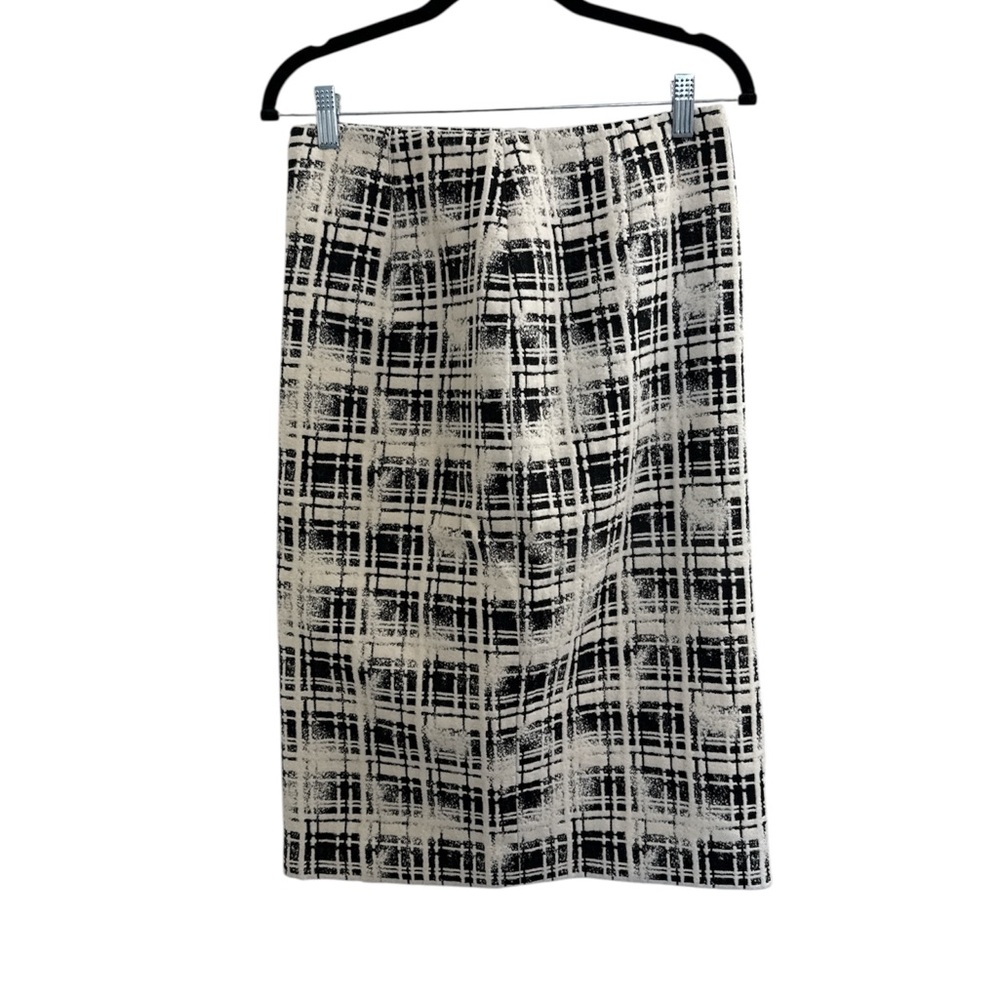 NWT Emerson Rose Chic Monochrome Plaid Pencil Skirt Women’s Size 6